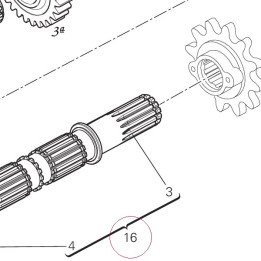 Complete lay shaft 15021781B