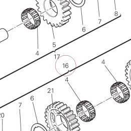 Complete lay shaft 15021801A