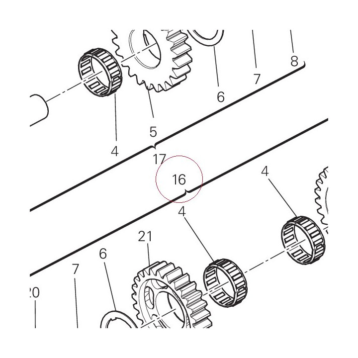 Complete lay shaft 15021801A