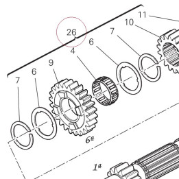 Complete main shaft 15021961B