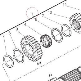 Complete main shaft 15022121A