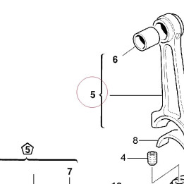 Connecting rods pair 15820022A