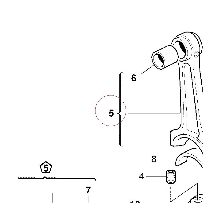 Connecting rods pair 15820022A