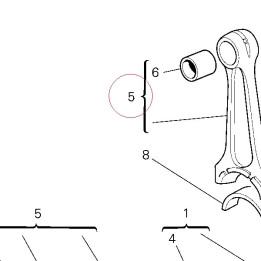 Connecting rods pair 15820201A