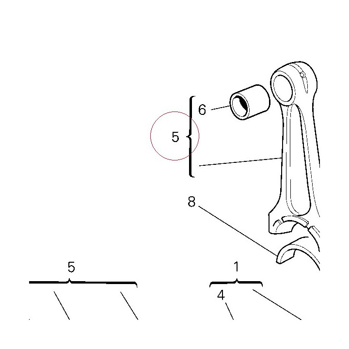 Connecting rods pair 15820201A