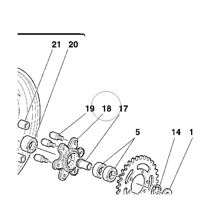 Rear sprocket flange 16010042B