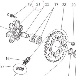Rear sprocket flange 16010491A