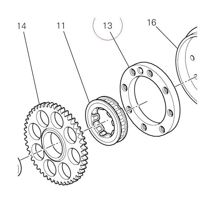 Flange starting clutch 16010571A