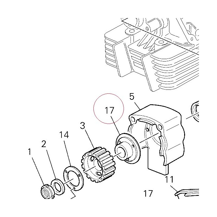 Ring, rear pulley 16010761A