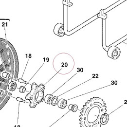 Rear sprocket flange 16010921A