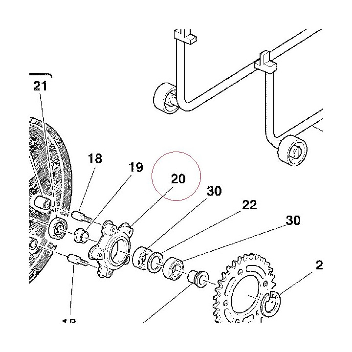 Rear sprocket flange 16010921A