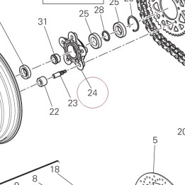 Rear sprocket flange 16010922A