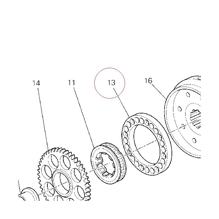 Flange starting clutch 16013701A