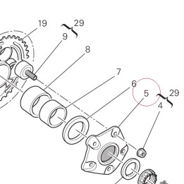 Rear sprocket flange 16014211AB