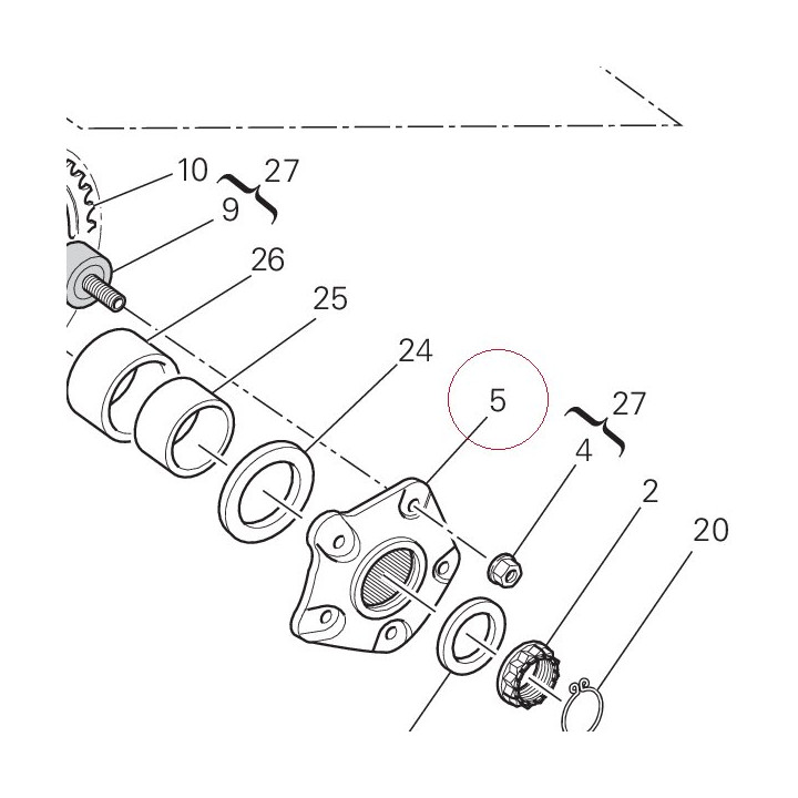 Rear sprocket flange 16014221A