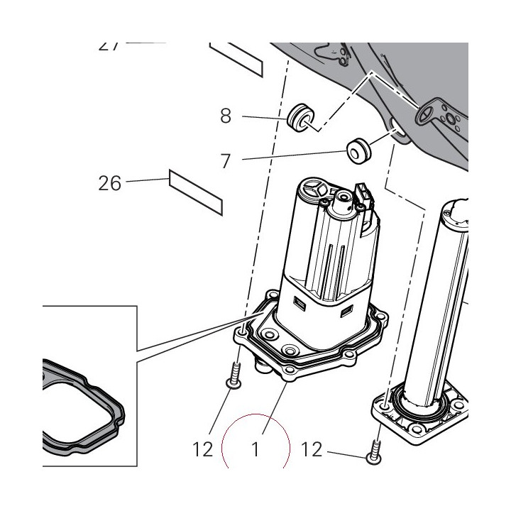 Bracket, fuel pump 16024341A