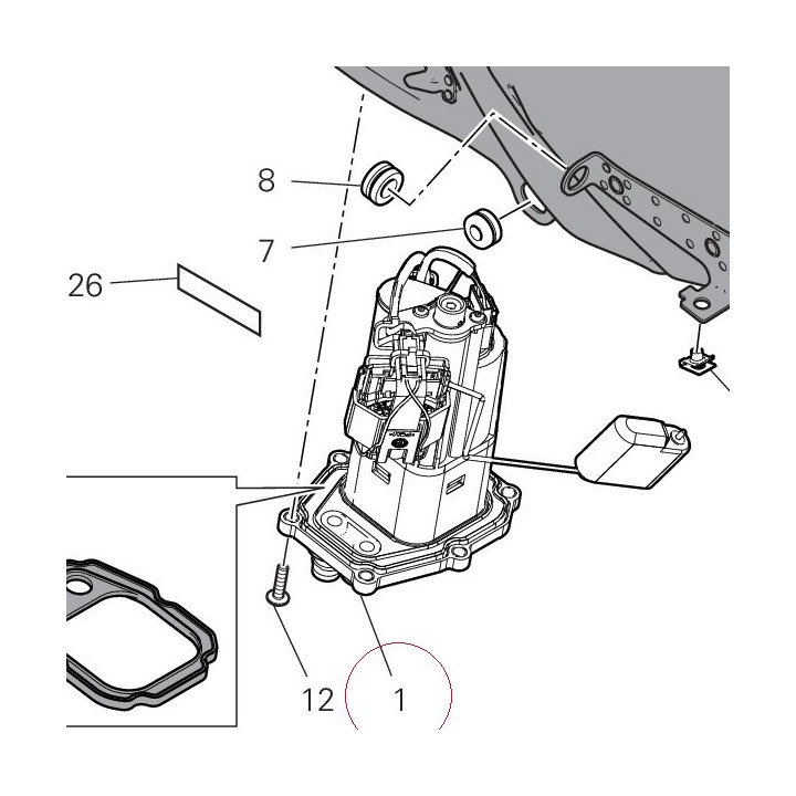 Bracket, fuel pump 16024411A