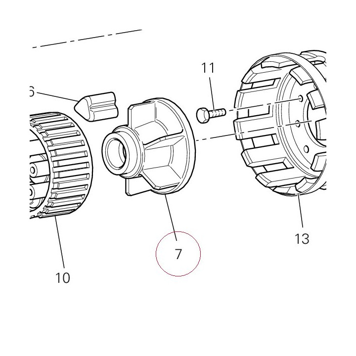 Boss, rubber coupling 16210011C