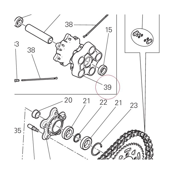 Hub, rear wheel 16220481AA