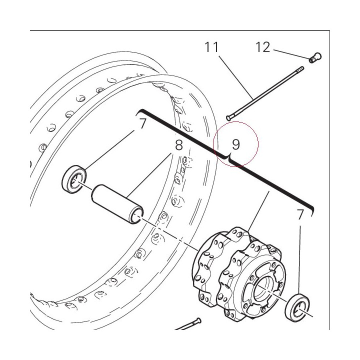 Hub, front wheel 16220591AA