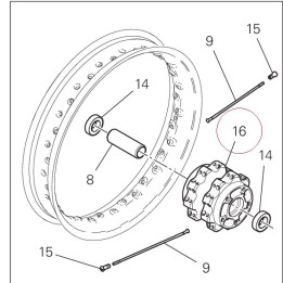 Hub, front wheel 16220681AA