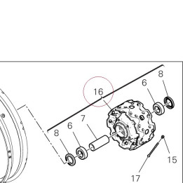 Hub, front wheel 16220711AD