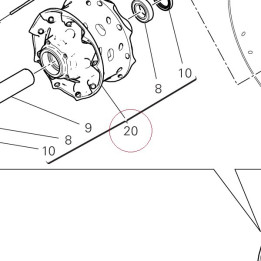 Hub, rear wheel 16220721AD