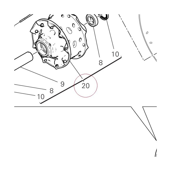 Hub, rear wheel 16220721AD