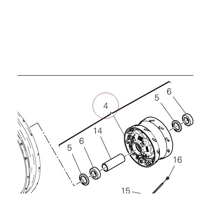 Hub, front wheel 16221031BA