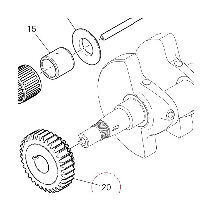 Gear, primary drive T25/33 17010511A