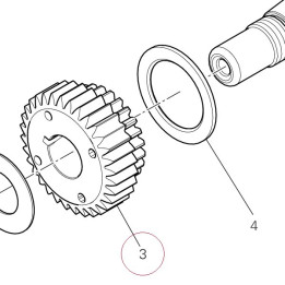 Gear, primary drive T25/33 17010531B