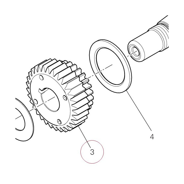 Gear, primary drive T25/33 17010531B