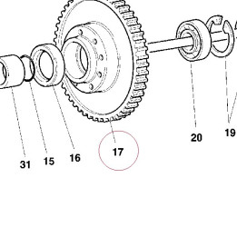 Primary driven gear complete 17020281A