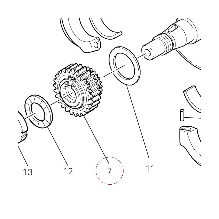 Primary drive gears set 17020811A
