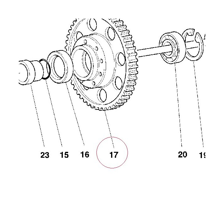 Primary driven gear complete 17020901A