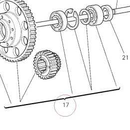 Primary drive gears set 17021091A