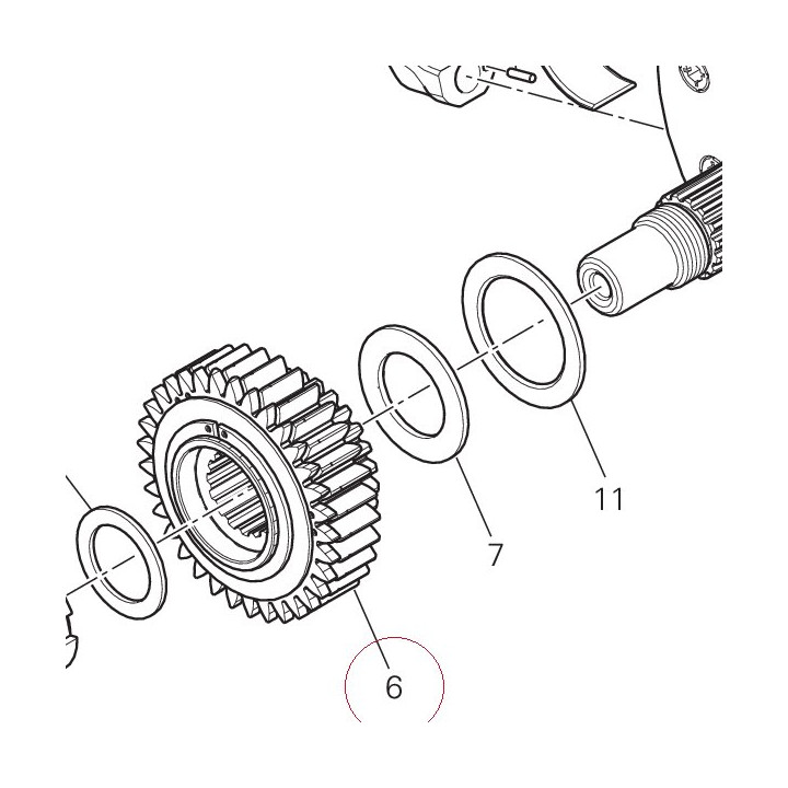 Primary drive front sprocket 17021251A