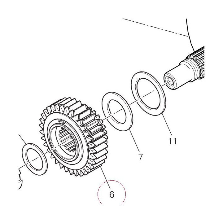 Primary drive front sprocket 17021351A