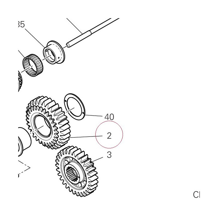Idle gear 17021421A