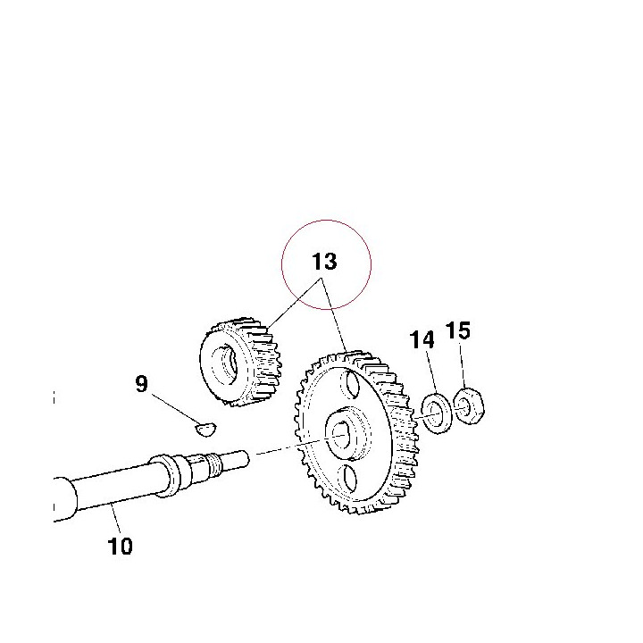 Timing gears set 17120171A