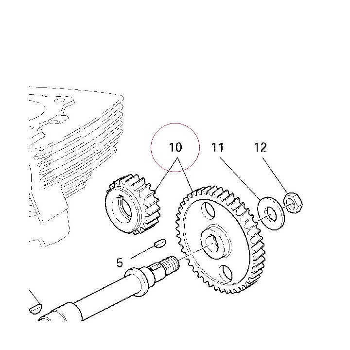 Timing gears set 17120202B