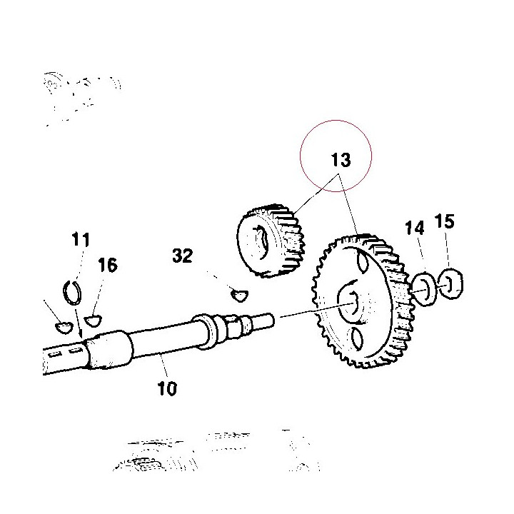 Timing gears set 17120211A