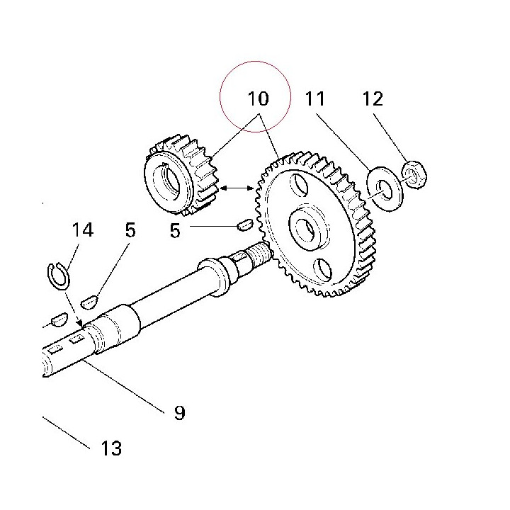 Timing gears set 17120231A
