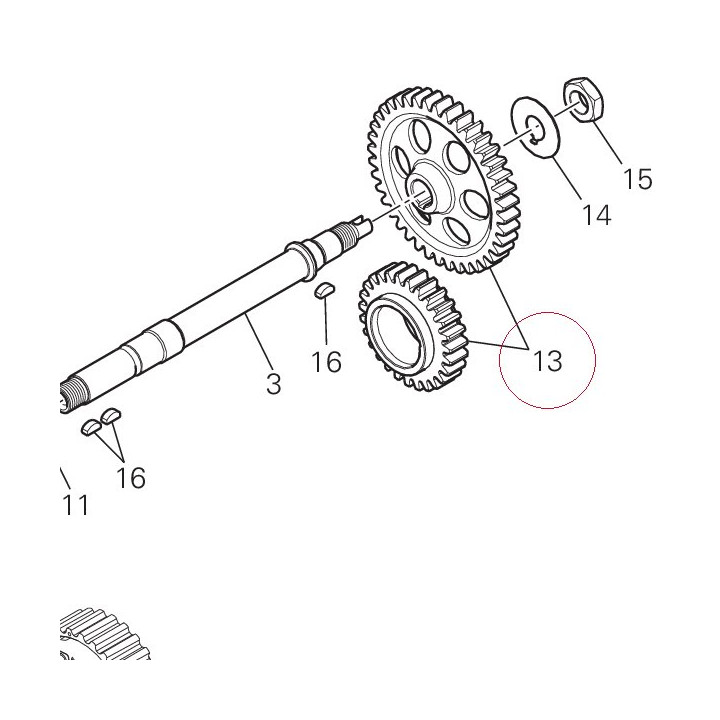 Timing gears set 17121121A