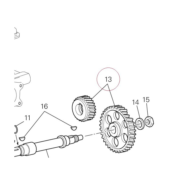 Timing gears set 17122351A