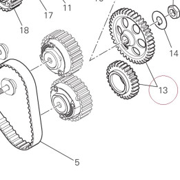Timing gears set 17122391A