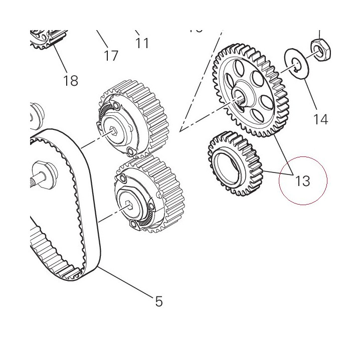 Timing gears set 17122391A