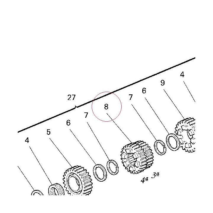 Gear drive 3/4TH speed T20/22 17210031A
