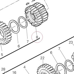 Gear drive 3/4TH speed T20/22 17210033C