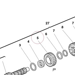 Gear drive 5TH speed T23 17210041C